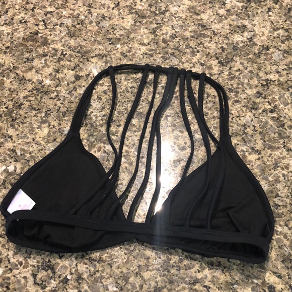 Xhilaration Bikini Top - Black - Unique Cage Back - Picture 2 of 3
